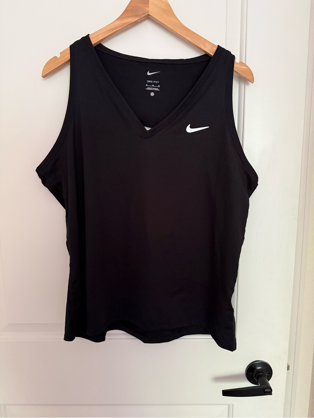 Nike Black V-Neck Dri-FIT Athletic Tank Top - Women's